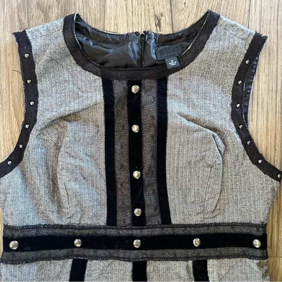 Anna Sui Black designed A-frame tank top Dress - Size 9 juniors - Picture 3 of 5